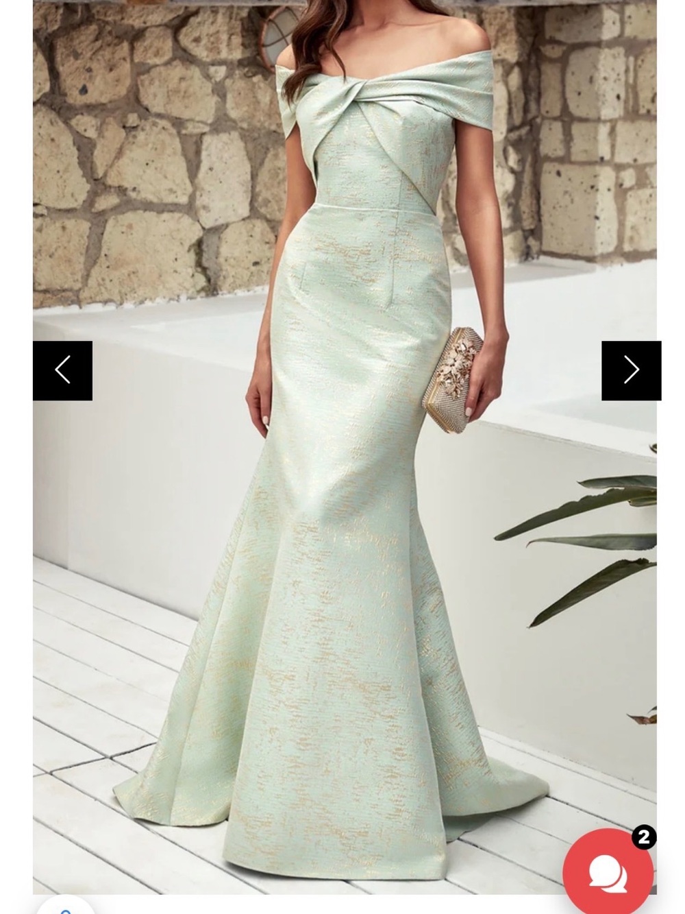 Alyce Paris Mint Green One-Shoulder Mermaid Gown